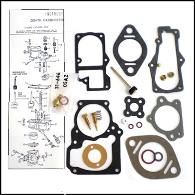 Carburetor overhaul kit with instructions for Chris Craft Model 