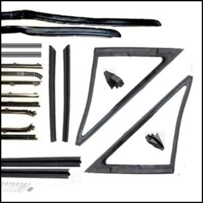 22-piece vent, door window and quarter window rubber and cat-whisker ...